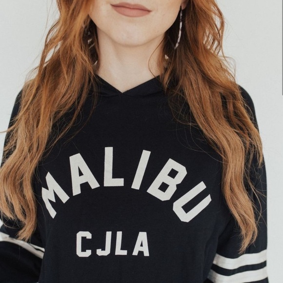 CJLA Carly Jean Malibu Hoodie Black White M VGUC - Picture 3 of 11